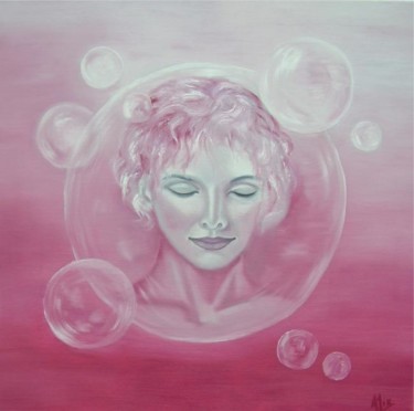 Peinture intitulée "Bubbles" par Alix, Œuvre d'art originale, Huile