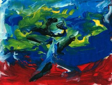 「F-02」というタイトルの絵画 Claude Langevin (Cloud Rabbit)によって, オリジナルのアートワーク