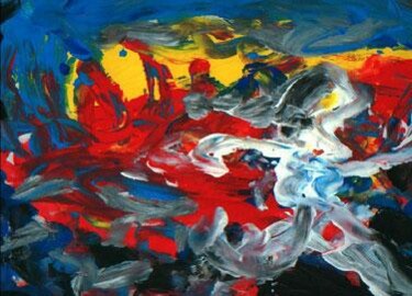 「F-06」というタイトルの絵画 Claude Langevin (Cloud Rabbit)によって, オリジナルのアートワーク