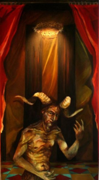 Painting titled "LE BALLET DE LA NUI…" by Alexander Leal Cid, Original Artwork, Oil
