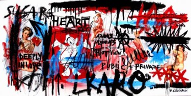 Peinture intitulée "HEART BREAKER" par Vero Cristalli, Œuvre d'art originale, Huile