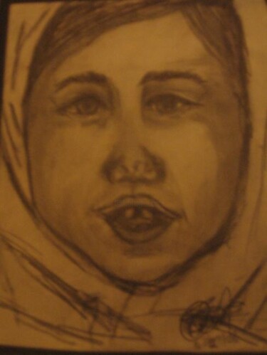 Dessin intitulée "Expression Study" par Kirsty Foster, Œuvre d'art originale