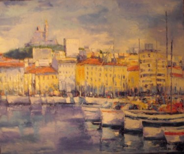 Painting titled "la Bonne Mère à Mar…" by Véronique Lancien, Original Artwork