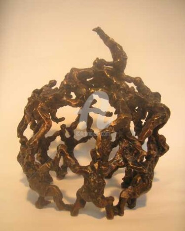 Sculpture intitulée "Solidarité" par Olivier Lecourtois, Œuvre d'art originale, Métaux