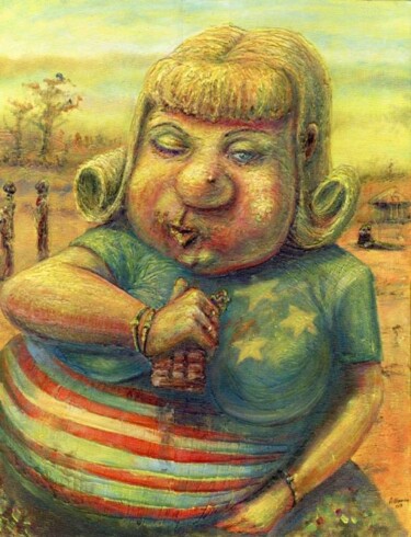Painting titled "La La La" by Anthony R A Barron, Original Artwork
