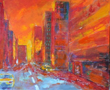 Peinture intitulée "MYLENE CITY" par Rosedingue, Œuvre d'art originale