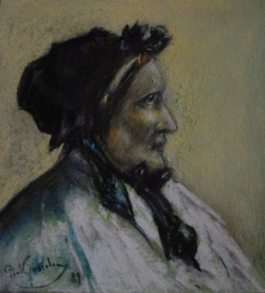 Tekening getiteld "De wantrouwige" door Paul Gosselin, Origineel Kunstwerk