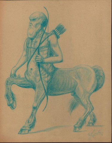 Tekening getiteld "Centaur - Chiron de…" door Paul Gosselin, Origineel Kunstwerk, Anders