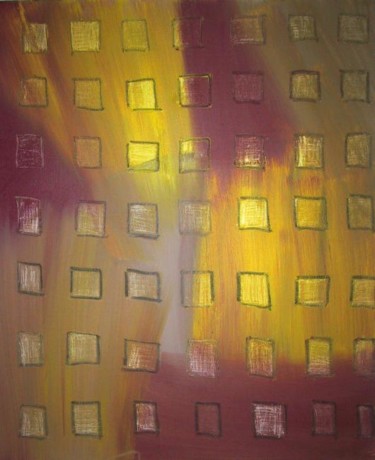 Peinture intitulée "Composition aux car…" par Briga, Œuvre d'art originale, Acrylique