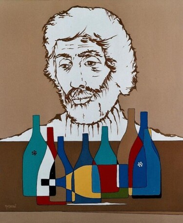 Peinture intitulée "Les Inséparables" par H . Mortazavi, Œuvre d'art originale, Huile