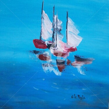 绘画 标题为“Bateau 4” 由Chantal Le Mesle, 原创艺术品, 丙烯