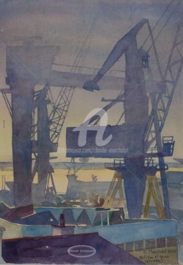 Peinture intitulée "Etude pour le porti…" par Claude Marchalot, Œuvre d'art originale, Huile