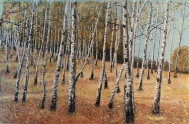 Березовая роща (осень) Картина под названием "Березовая роща (осе…" - Timofei Gorea, Подлинное произведение искусства