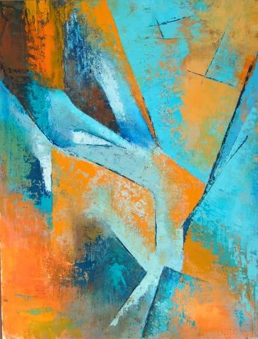 Pintura intitulada "Elan" por Daniel Lequesne, Obras de arte originais, Óleo