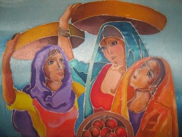 Femmes Peinture intitulée "Femmes" par Rahmouna Boudjellal, Œuvre d'art originale, Autre