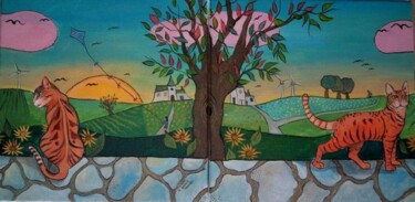 Peinture intitulée "Indécision (toiles…" par Elisabeth Renard (B.Dumont Renard), Œuvre d'art originale, Huile