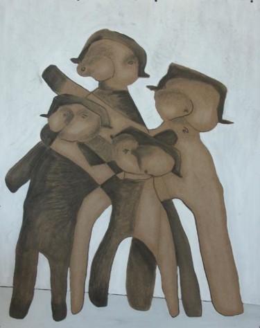 Peinture intitulée "Les Simples #3" par Christian Cerisola, Œuvre d'art originale, Huile