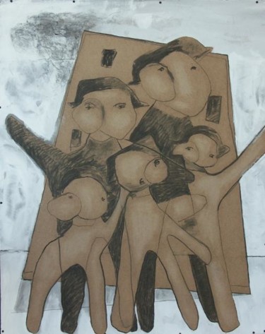 Peinture intitulée "Les Simples #8" par Christian Cerisola, Œuvre d'art originale, Huile