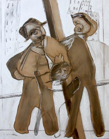 Peinture intitulée "Les Simples # 13" par Christian Cerisola, Œuvre d'art originale