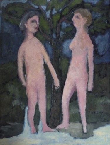 Peinture intitulée "Les Couples # 6" par Christian Cerisola, Œuvre d'art originale, Huile