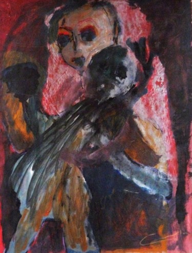 Peinture intitulée "Les Couples # 7" par Christian Cerisola, Œuvre d'art originale, Huile