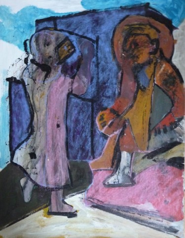 Peinture intitulée "Les Couples # 8" par Christian Cerisola, Œuvre d'art originale