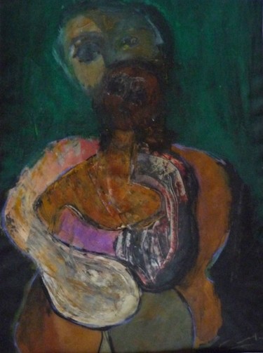 Peinture intitulée "Les Couples # 11" par Christian Cerisola, Œuvre d'art originale, Huile