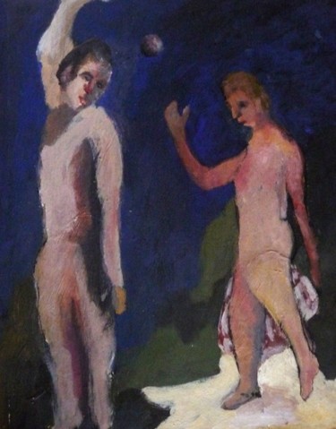 Peinture intitulée "Les Couples # 12" par Christian Cerisola, Œuvre d'art originale, Huile