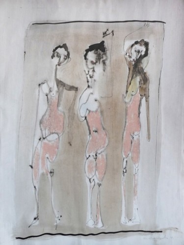 Peinture intitulée "Les couples # 13" par Christian Cerisola, Œuvre d'art originale