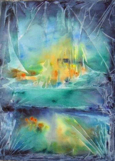 feu de terre , reflet dans l'eau