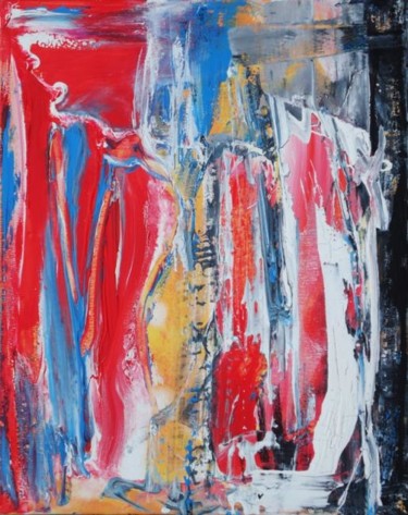 Painting titled "Red fantasy" by Dmitri Matkovsky, Original Artwork, Oil