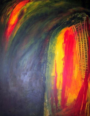 Peinture intitulée "L'âme délivrée, Acr…" par Briga, Œuvre d'art originale, Acrylique
