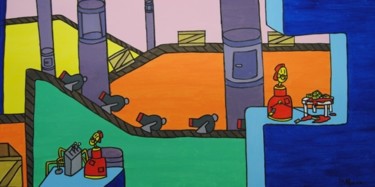 Pittura intitolato "Guerra e Pace" da Manu Zuccarotta, Opera d'arte originale, Olio