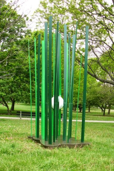 Sculpture titled "In Deep Rough" by Metal-I-Genics Studio, Original Artwork