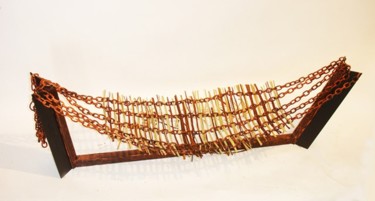 Sculpture titled "Diasporal Hammock" by Metal-I-Genics Studio, Original Artwork