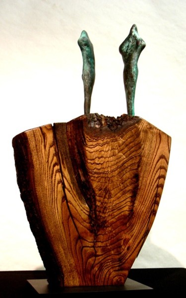 Sculpture titled "The Talk" by Metal-I-Genics Studio, Original Artwork