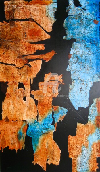Peinture intitulée "la déchirure" par Anne-Marie Mary, Œuvre d'art originale, Acrylique Monté sur Châssis en bois