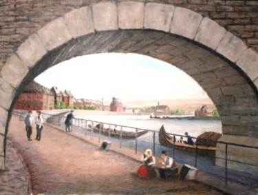 Peinture intitulée "La Batte" par Lou Streel, Œuvre d'art originale, Huile