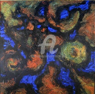 Peinture intitulée "Tourbillons" par Anne-Marie Mary, Œuvre d'art originale, Huile Monté sur Châssis en bois