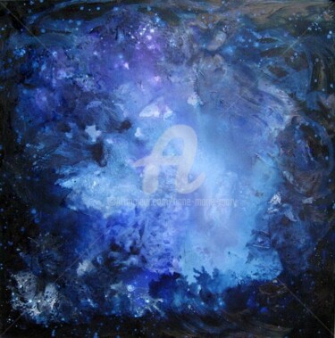 Peinture intitulée "Nébuleuse" par Anne-Marie Mary, Œuvre d'art originale, Huile Monté sur Châssis en bois