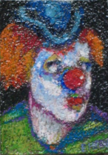 Peinture intitulée "Gribouille" par Evelyne Hervé, Œuvre d'art originale