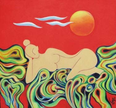 Painting titled "Garden of thoughts" by Lk, Original Artwork