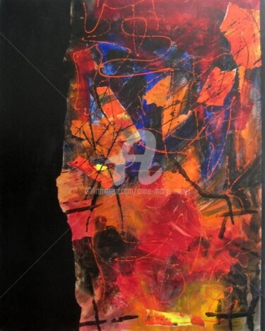 Peinture intitulée "sans titre" par Anne-Marie Mary, Œuvre d'art originale, Huile