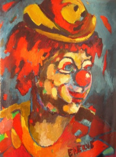 Peinture intitulée "Bilboquet" par Evelyne Hervé, Œuvre d'art originale