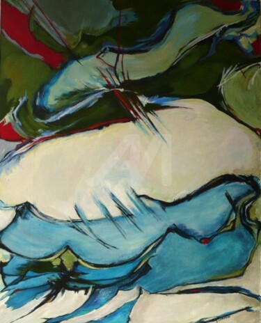 Peinture intitulée "hiver irlandais" par Josiane Chauvin, Œuvre d'art originale, Huile