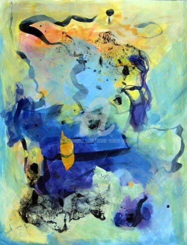 Peinture intitulée "acrylique sur papier" par Anne-Marie Mary, Œuvre d'art originale, Acrylique