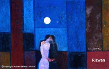 Painting titled "Romance of life" by Rizwan Ali, Original Artwork, Oil