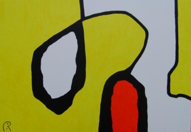 Painting titled "...les zéros positi…" by Jan Theuninck, Original Artwork, Oil