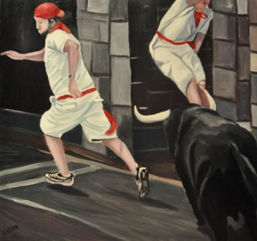 Pintura titulada "SAN FERMIN II" por Reme, Obra de arte original