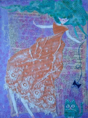 Collages intitulée "Princess ' Pop" par D A N ' I M A G ' I N, Œuvre d'art originale